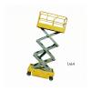 MotiveTech Miniature Lift Wheeled Lift Model with Guard Rails for Display, Yellow, Aged view 2