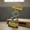 MotiveTech Miniature Lift Wheeled Lift Model with Guard Rails for Display, Yellow, Aged view 4