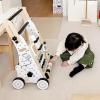 Gralara Wooden Infant Push Cart Slid Elements Wooden Shape Cutouts Infant Activity Cart for Infants view 2