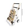 Gralara Wooden Infant Push Cart Slid Elements Wooden Shape Cutouts Infant Activity Cart for Infants view 4