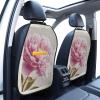 XBubupX Pink Peony Flower Car Seat Back Kick Protectors,2 Pack Kick Mats with Storage Pockets for Vehicles to Protect from Dirt Mud Scratches view 2