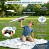 Rc Paper Airplane Kit with Gyro Stabilizer, DIY Model Airplanes Launcher Construction Set, Electric Remote Control Plane with Dual Propellers, Lightweight Glider Tool for Hobbyists (One Batteries) view 2