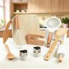 Jessruly Safe Wood and Pastry Knife Set 10 Pieces Montessori Cooking Tools for Real Kitchen, Natural Wood Kitchen Set view 1