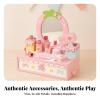Dress Vanity Set Strawberry Motif Smooth Edges Wooden Vanity Toy view 2