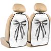 XBubupX Watercolor Flowing Black and White Striped Bow Car Seat Back Kick Protectors,2 Pack Kick Mats with Storage Pockets for Vehicles to Protect from Dirt Mud Scratches view 1
