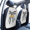 XBubupX Watercolor Flowing Black and White Striped Bow Car Seat Back Kick Protectors,2 Pack Kick Mats with Storage Pockets for Vehicles to Protect from Dirt Mud Scratches view 2