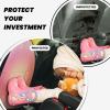 XBubupX Light Pink Orange Gradient Blurred Circular Car Seat Back Kick Protectors,2 Pack Kick Mats with Storage Pockets for Vehicles to Protect from Dirt Mud Scratches view 4