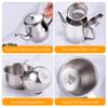 Kids Tea Set Includes Portable 330ml Stainless Steel Long Spout Teapot with Filter Screen and 4 70ml Cups for Children Camping Home Kids Tea Set, Small Teapot, Stainless Steel view 3