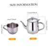 Kids Tea Set Includes Portable 330ml Stainless Steel Long Spout Teapot with Filter Screen and 4 70ml Cups for Children Camping Home Kids Tea Set, Small Teapot, Stainless Steel view 4