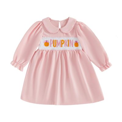 Gliswaieuznd Toddler Baby Girl Halloween Outfit Cute Ghost A-line Dress (Pink, 2-3 Years)