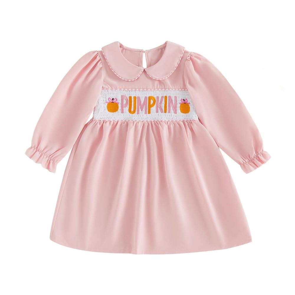 Gliswaieuznd Toddler Baby Girl Halloween Outfit Cute Ghost A-line Dress (Pink, 2-3 Years)