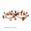 FytStycale Wooden Rail-Building Toy Interlocking Tracks Looped Railway Set Pretend Town Wooden Railway Station view 3