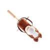 Hidyliu Plush Horse Stick Toy, Soft Cartoon Horse Head Sound Effect with Wheels and Wooden Handle for Kids Toddlers (Coffee) view 3