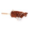 Hidyliu Plush Horse Stick Toy, Soft Cartoon Horse Head Sound Effect with Wheels and Wooden Handle for Kids Toddlers (Coffee) view 4