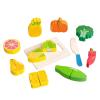 MotiveTech Wooden Fruit Cutting Set Colorful Printed Details Sliceable Play KitchenSet Fine Motor Skills Wooden Cutting Toy for Children view 1
