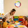Lafocuse Colorful Kids Wall Clock Learn to Tell Time for Classroom 10 Inch view 3