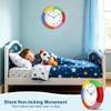 Lafocuse Colorful Kids Wall Clock Learn to Tell Time for Classroom 10 Inch view 4