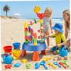 AwnsIMfreien Baby Water Table, Kids Water Table for Outdoor Play - Toddler 32pcs Sand & Toy Set with Wheel, Bucket, Shovel for Ages 1-8 Summer Beach Backyard Play, Toddler view 4