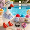 Desk Goose Outfits for 7 Inch Silly Magnetic Porch Goose Key Holder Decor, Cute Seasonal Goose Clothes and Costumes Accessories for Home Office Desktop Decoration view 3