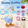 Desk Goose Outfits for 7 Inch Silly Magnetic Porch Goose Key Holder Decor, Cute Seasonal Goose Clothes and Costumes Accessories for Home Office Desktop Decoration view 4