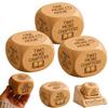 Wooden Reading Decision Dice Book Lover Gifts One More Chapter Keep Going Fun Bookish Desk Decor Natural Wood Cube Accessory Novel Reader Club Stocking Stuffer Teacher Librarian(3Pcs) view 1