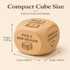 Wooden Reading Decision Dice Book Lover Gifts One More Chapter Keep Going Fun Bookish Desk Decor Natural Wood Cube Accessory Novel Reader Club Stocking Stuffer Teacher Librarian(3Pcs) view 4