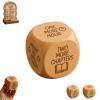 Wooden Reading Decision Dice, 6-Sided Engraved Wood Choice Maker Book Lovers Gifts Bookish Bookworm Book Club Fun Novelty Reading Dice Gift Teachers Librarians Bedtime Bookshelf Corner Decor view 1