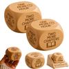 Wooden Reading Decision Dice Book Lover Gifts One More Chapter Keep Going Fun Bookish Desk Decor Natural Wood Cube Accessory Novel Reader Club Stocking Stuffer Teacher Librarian(2Pcs) view 1