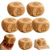 Wooden Reading Decision Dice Book Lover Gifts One More Chapter Keep Going Fun Bookish Desk Decor Natural Wood Cube Accessory Novel Reader Club Stocking Stuffer Teacher Librarian(5Pcs) view 1