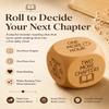 Wooden Reading Decision Dice Book Lover Gifts One More Chapter Keep Going Fun Bookish Desk Decor Natural Wood Cube Accessory Novel Reader Club Stocking Stuffer Teacher Librarian(5Pcs) view 2