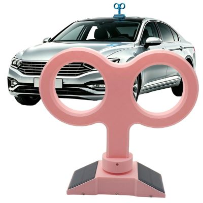 Solar-Powered Spinning Wind Up Key Car Roof Decoration, Funny Novelty Colorful Auto Exterior Ornament Weatherproof Vehicle Roof Decor Accessories for Back of Cars SUV Trucks Vans (Pink)