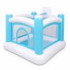 CAQYPVH Children Play Equipment Indoor Bouncy House Blue and White Arched Entrance Inflatable Bouncy House for Home view 1