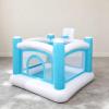 CAQYPVH Children Play Equipment Indoor Bouncy House Blue and White Arched Entrance Inflatable Bouncy House for Home view 2