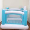 CAQYPVH Children Play Equipment Indoor Bouncy House Blue and White Arched Entrance Inflatable Bouncy House for Home view 4
