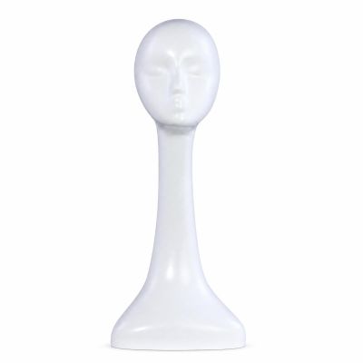 CAQYPVH Swan Head Mannequin Hairpiece Display Head Glossy White Long Neck