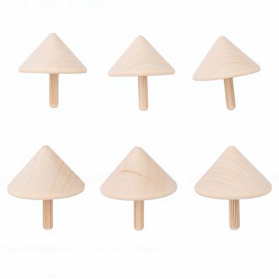 Hamwesh Wooden Spinning Top, Unfinished Paintable Wood Gyro Toy for Handicraft Birthday Party Gift Family Game, Educational Kindergarten Toys with Smooth Rounded Edges (12 Pieces)