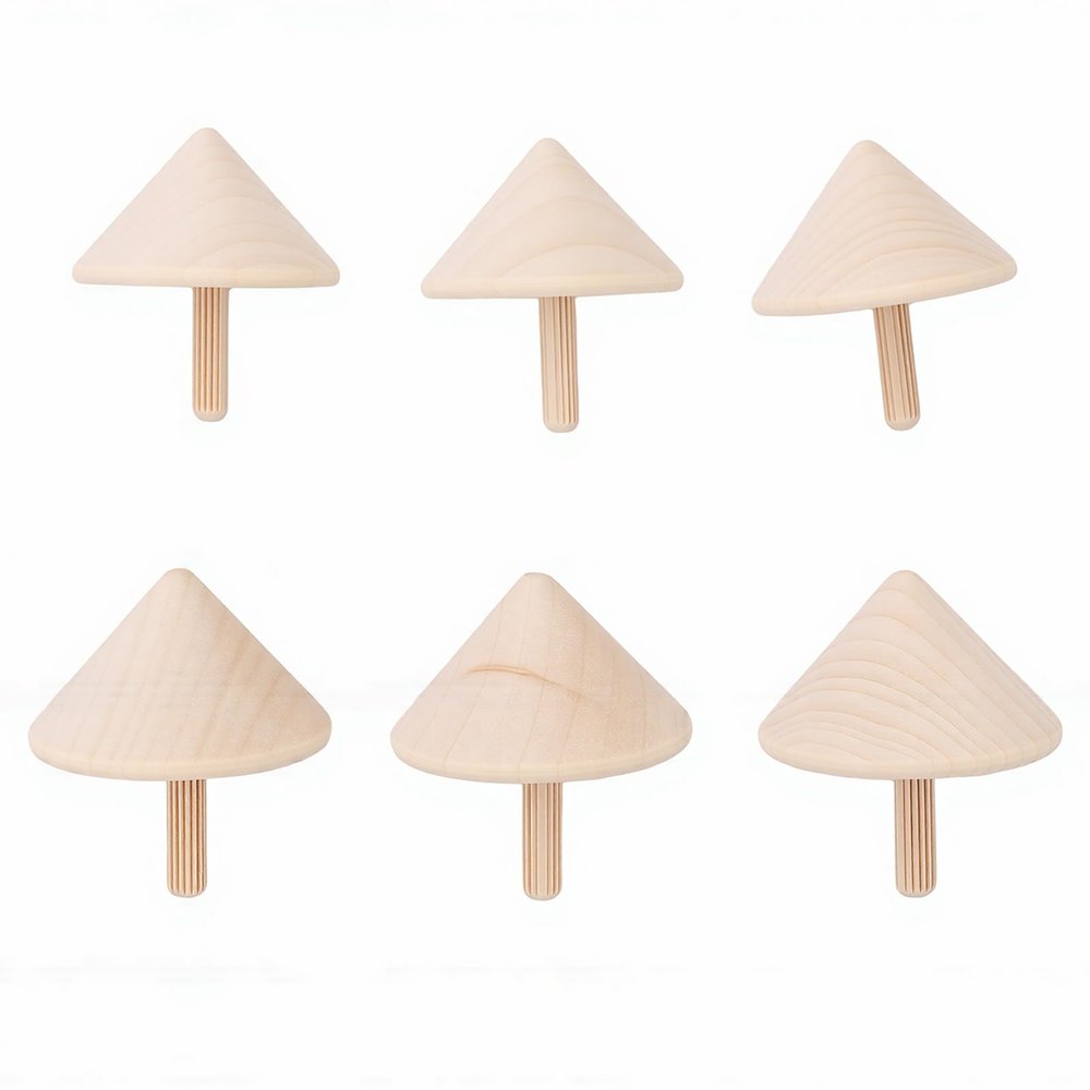 Hamwesh Wooden Spinning Top, Unfinished Paintable Wood Gyro Toy for Handicraft Birthday Party Gift Family Game, Educational Kindergarten Toys with Smooth Rounded Edges (12 Pieces)