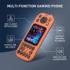VELATEMOR 2 in 1 Game Console Phone with Classic Games, Dual SIM 2G Unlocked Mobile Phone for Seniors, High Volume Speaker, MP3 MP4 Camera Bluetooth, for Travel Work (Orange) view 4