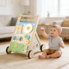 Simhoa Children Multifunctional Push Cart Toy Infant Activity Center Sturdy Wooden Construction Musical Play Suitable for Early Learning Gift Giving Home Decor, Style A view 4