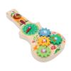 Bewinner Wooden Gear Clock Violin Toy - Sensory Activity Board, Educational Violin Shape Clock for Kids Over 3, Hand Eye Coordination & Problem Solving Skills, Beech Wood view 2
