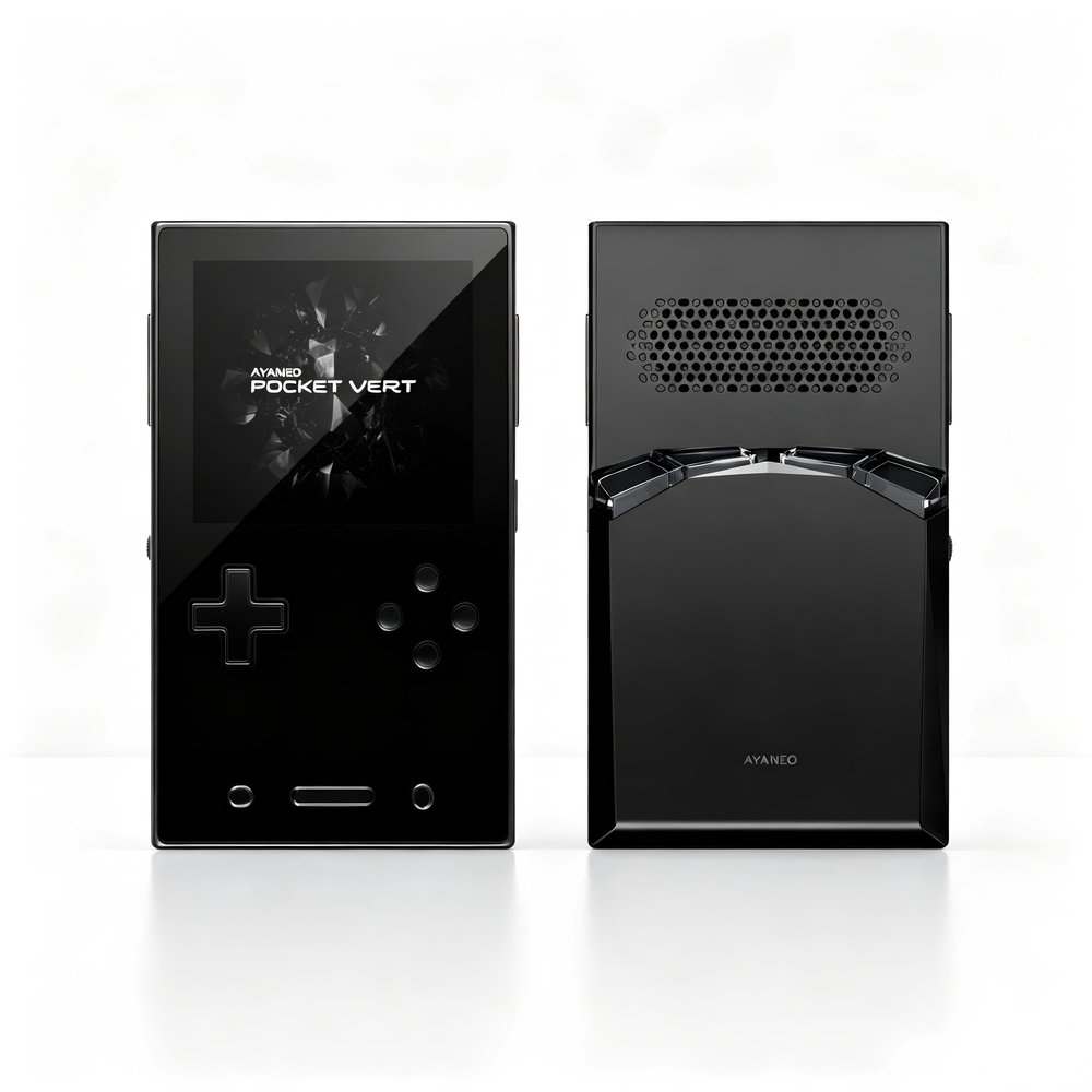 AYANEO Pocket VERT Handheld Gaming Console (Black, 12GB RAM+256GB SSD)