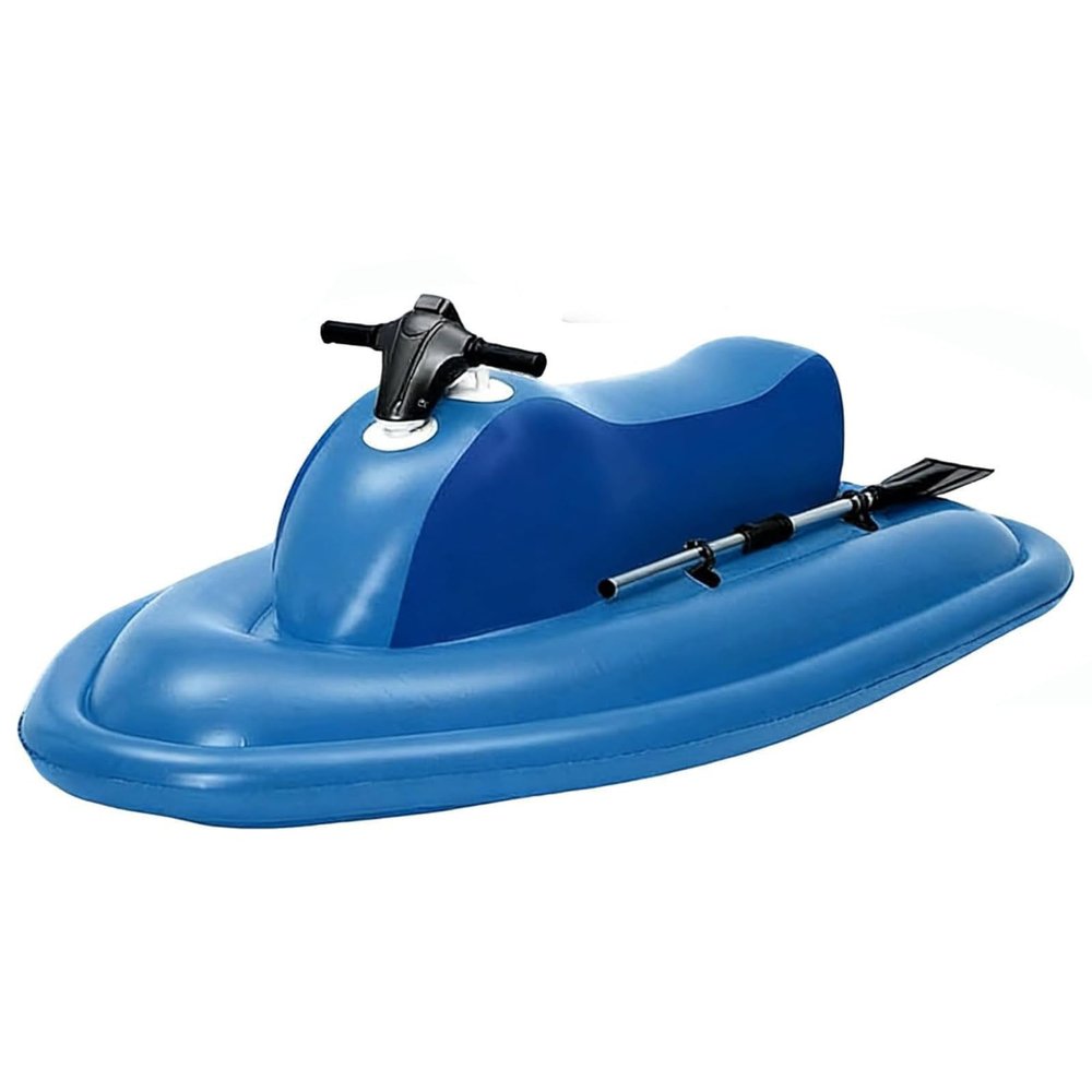 GmhXylophyte Upgraded 2-Person Inflatable Jet Boat, 500 W Brushless Electric Water Surf Boat, Inflatable Foldable Motorboat, Supports Up to 200kg, for Summer Beach Vacations B