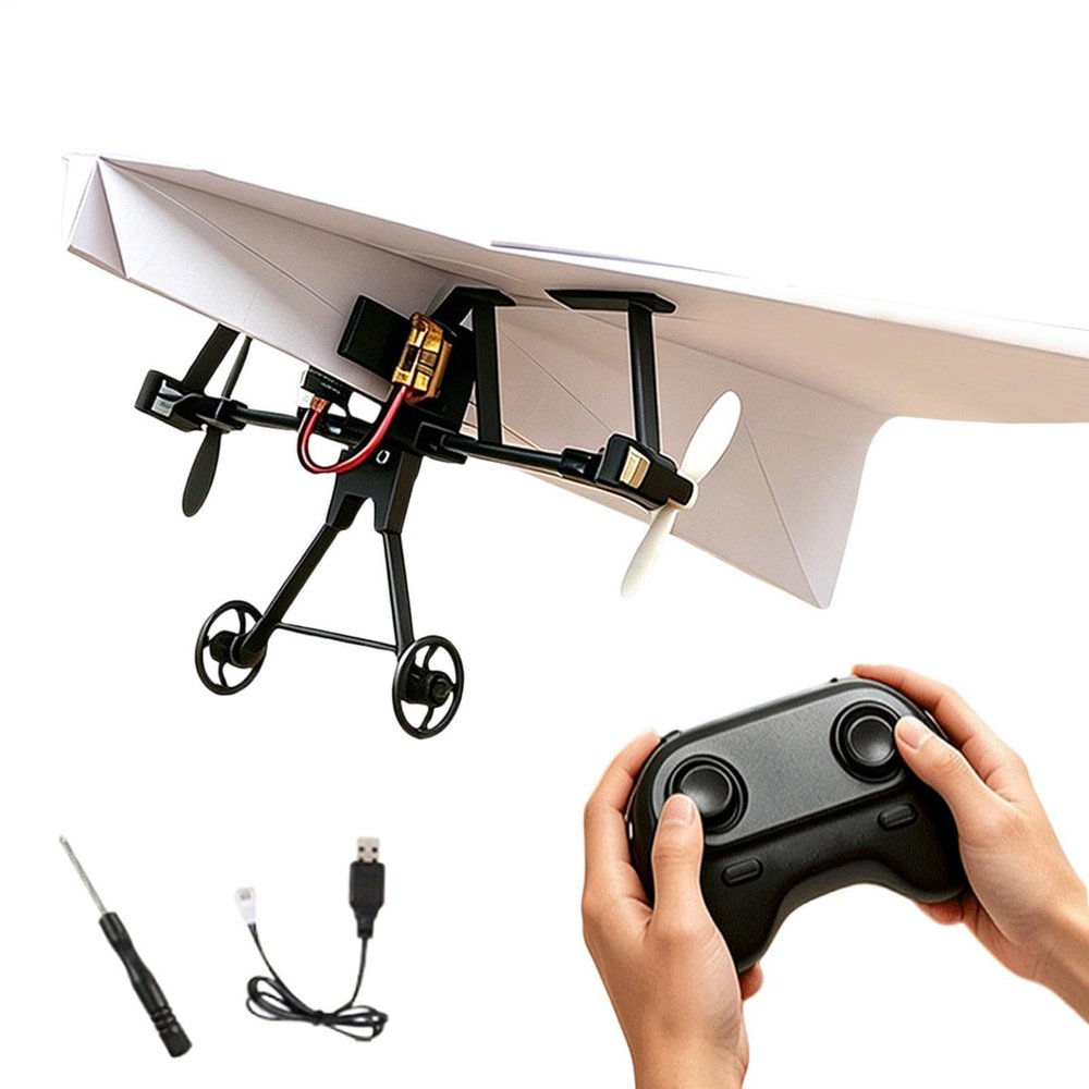 RC Paper Airplane Kit Electric Plane Toy