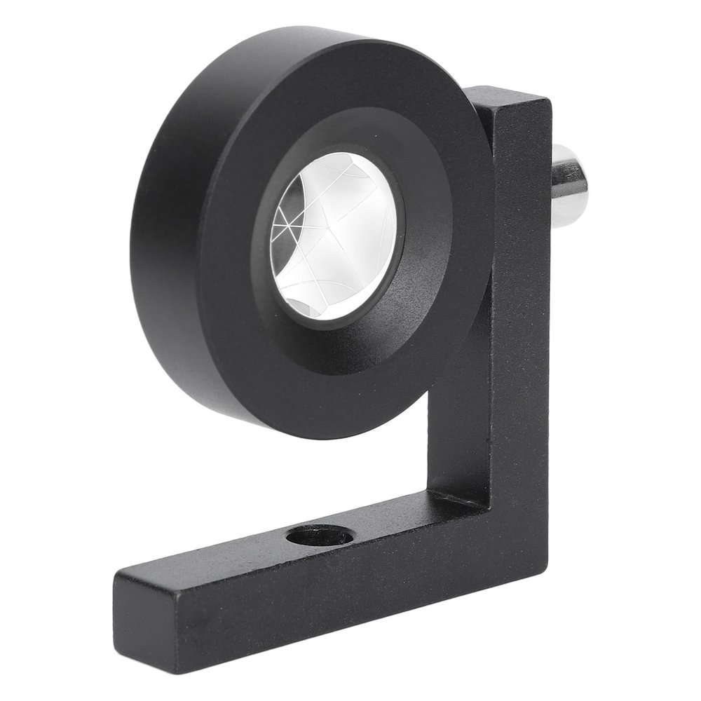 Wisoqu 90 Degree Prism Mini Surveying, 25mm Constant 25.4mm Effective Diameter, Right Angle L Bar Copper Coated Monitoring Prism for Tunnels Subways Mines Highways, Compatible