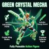Narwhals Bionic Insect Mecha Action Figure, Articulated Mechanical Armor Model with Transparent Wings & Dual Blade Accessories, Sci-Fi Collectible Display Figure view 3