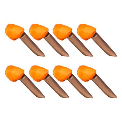 OZIS 8PCS Orange Axe Throw Replacement Velcro Axes Soft Foam Throwing Axes for Inflatable Axe Toss Game Carnival Party Outdoor Event Accessories