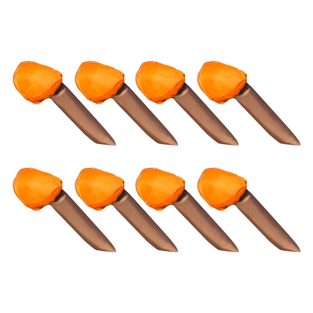 OZIS 8PCS Orange Axe Throw Replacement Velcro Axes Soft Foam Throwing Axes for Inflatable Axe Toss Game Carnival Party Outdoor Event Accessories