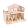 Gralara Wooden Dollhouse Rosy Rooftop Pretend Play House Miniature Furniture Children's Play Home view 1