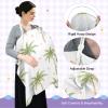 Hezely Watercolor Palm Trees Nursing Cover Breathable Privacy Breastfeeding Apron view 4