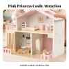 FytStycale Wooden Dollhouse Balcony Railings Two-Story Dollhouse Realistic Details Children's Play Home view 3